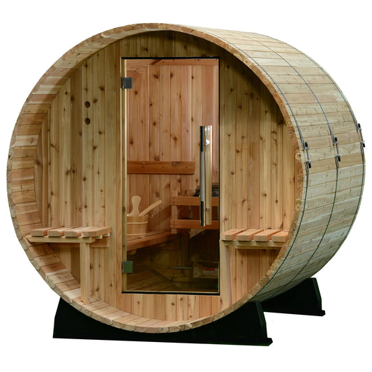 almost heaven saunas-wood barrel- barrel sauna- rustic cedar-outdoor sauna-audra-2 person-4 person