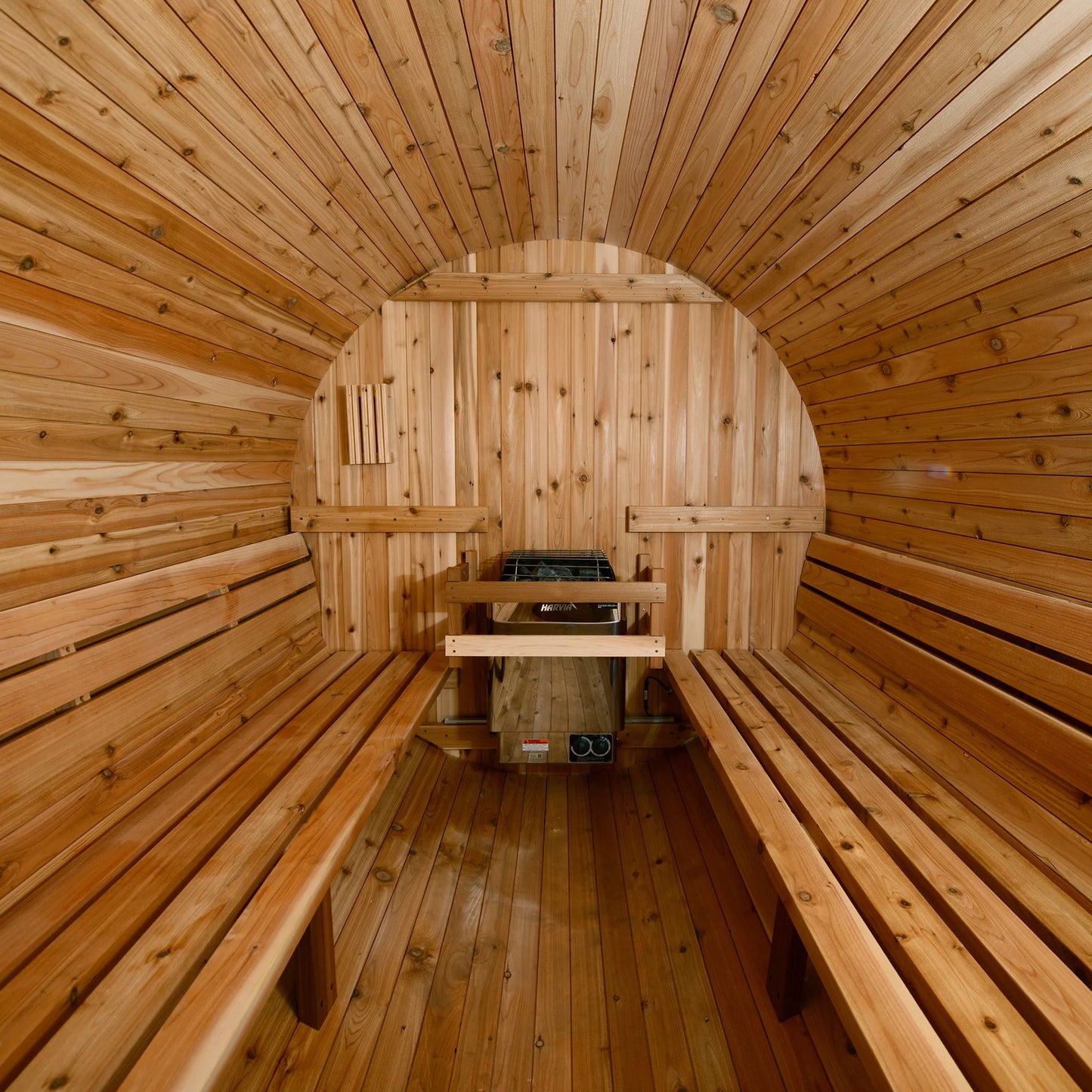 Almost Heaven Vienna 2 Person Canopy Barrel Sauna-Rustic Cedar