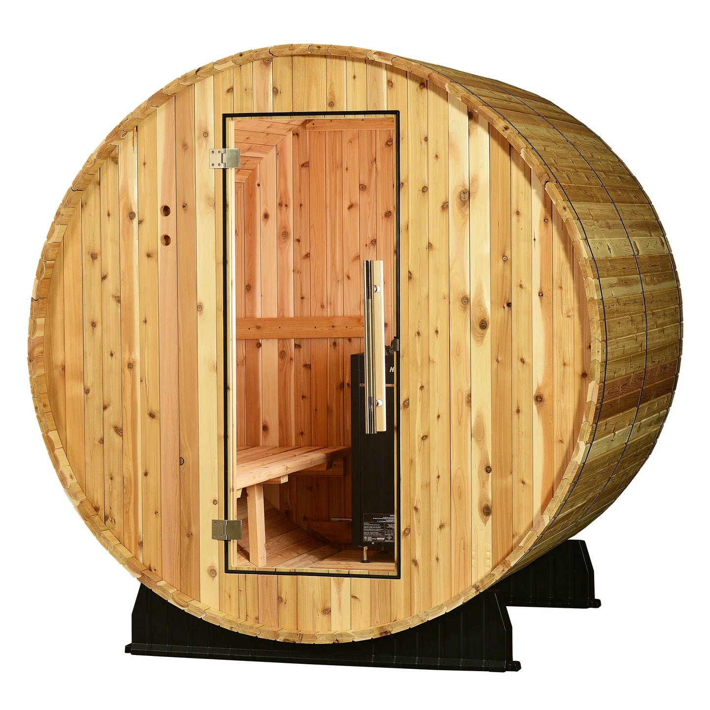 Almost Heaven Essex 4 Person Barrel Sauna-Thermally Modified Hemlock