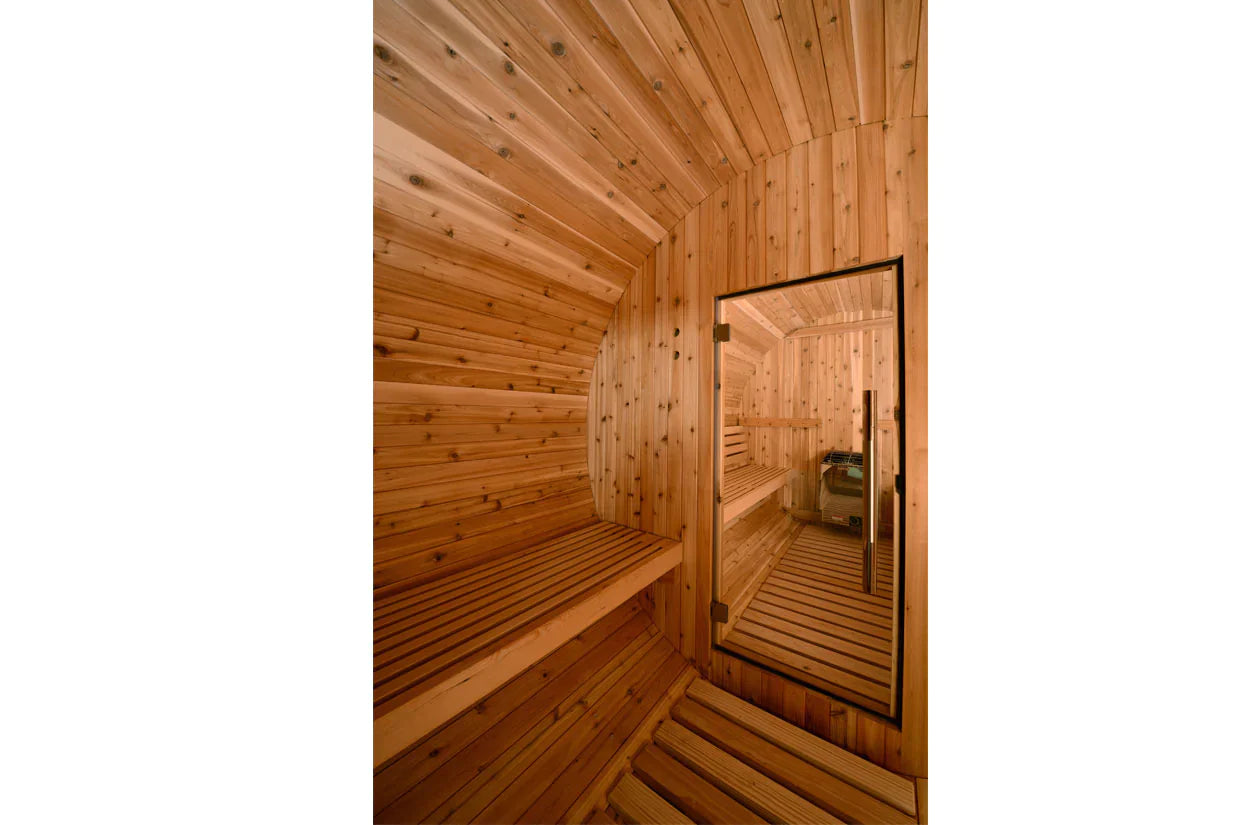 Almost Heaven Shenandoah 4 Person Barrel Sauna-Rustic Cedar